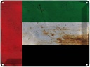 Blechschild 30x40 cm Arabische Emirate Flagge Fahne Wappen
