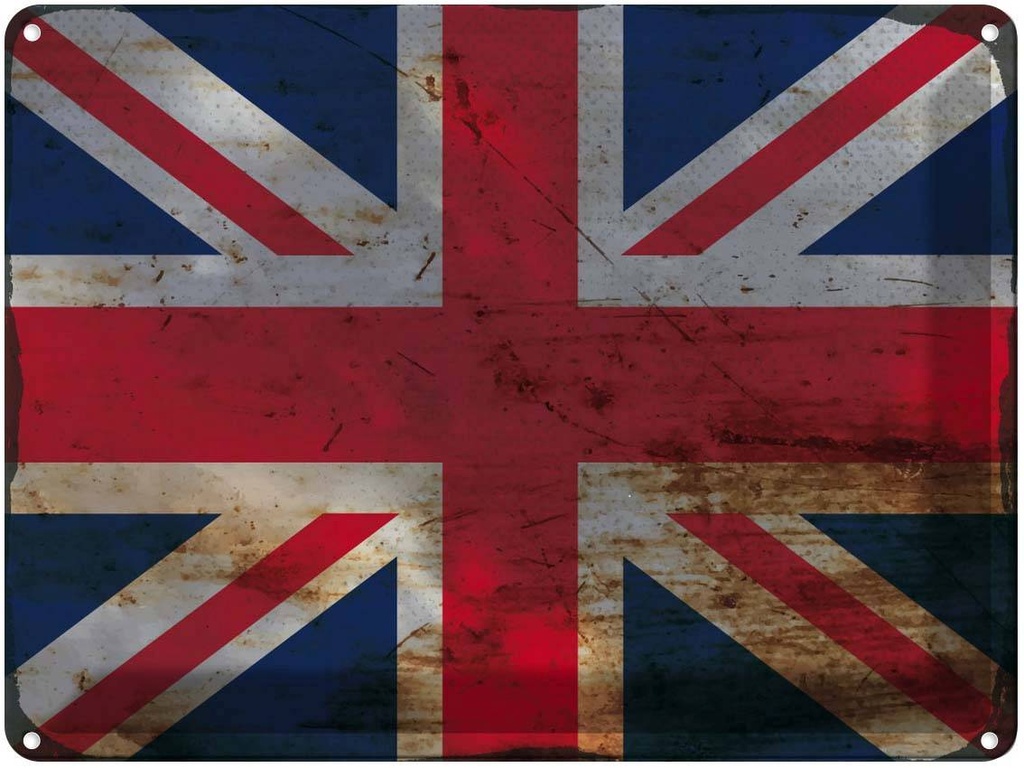 [LA-120015] Blechschild 30x40 cm Union Jack United Kingdom Flagge Fahne Wappen
