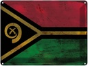Blechschild 30x40 cm Vanuatu Flagge Fahne Wappen
