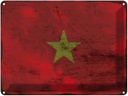 Blechschild 30x40 cm Vietnam Flagge Fahne Wappen
