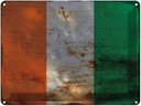 Blechschild 30x40 cm Elfenbeinküste Ivory Coast Flagge Fahne Wappen