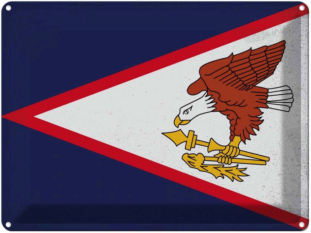 [LA-120070] Blechschild 30x40 cm American Samoa Flagge Fahne Wappen