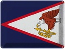 Blechschild 30x40 cm American Samoa Flagge Fahne Wappen