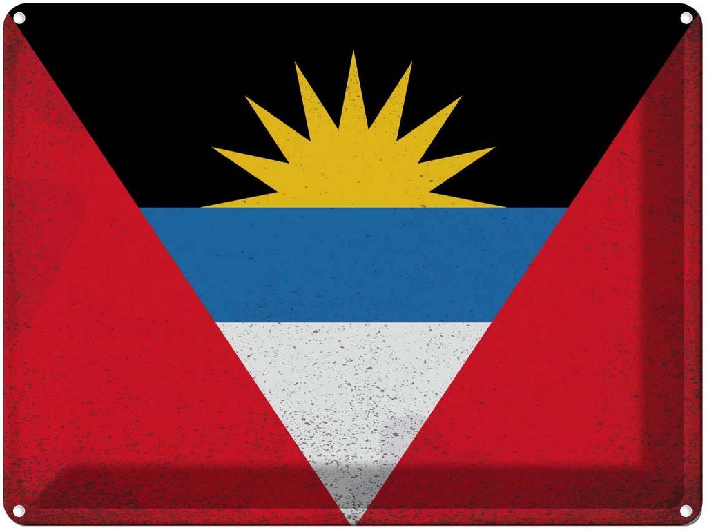 [LA-120074] Blechschild 30x40 cm Antigua und Barbuda Flagge Fahne Wappen