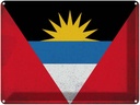 Blechschild 30x40 cm Antigua und Barbuda Flagge Fahne Wappen