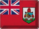 Blechschild 30x40 cm Bermuda Flagge Fahne Wappen