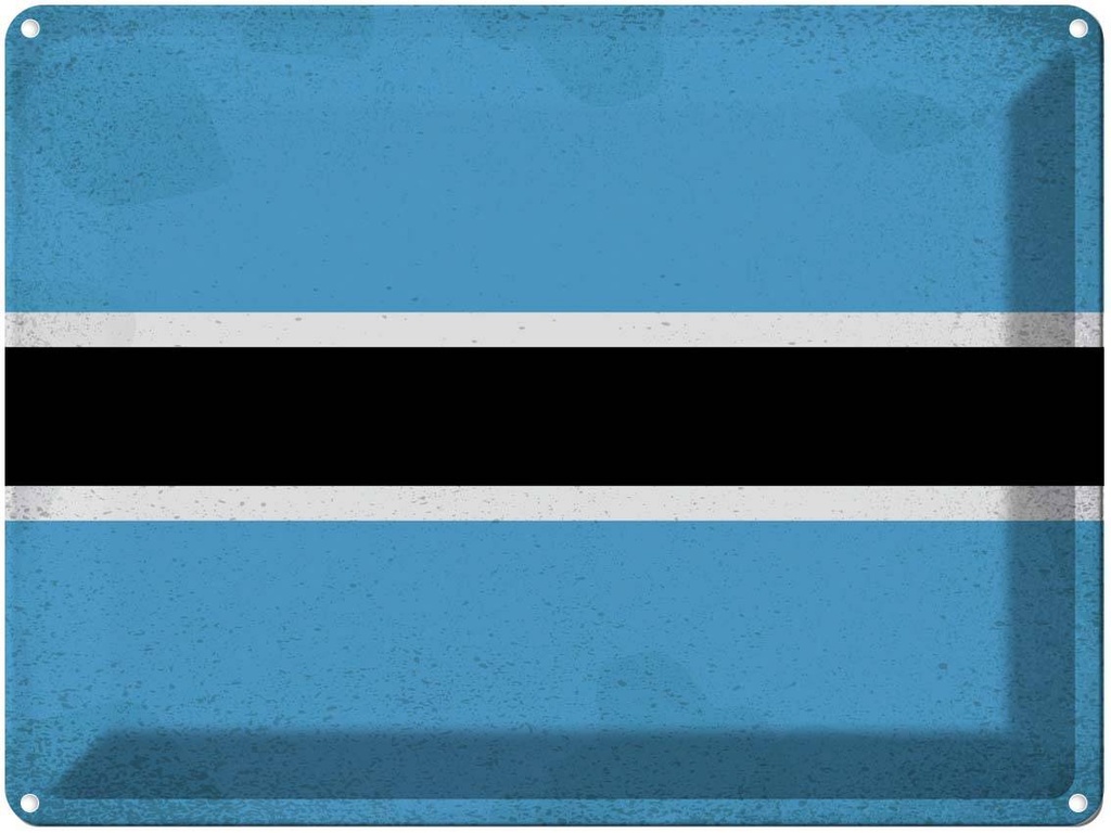 [LA-120091] Blechschild 30x40 cm Botswana Flagge Fahne Wappen