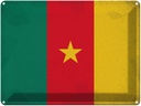 Blechschild 30x40 cm Kamerun Cameroon Flagge Fahne Wappen