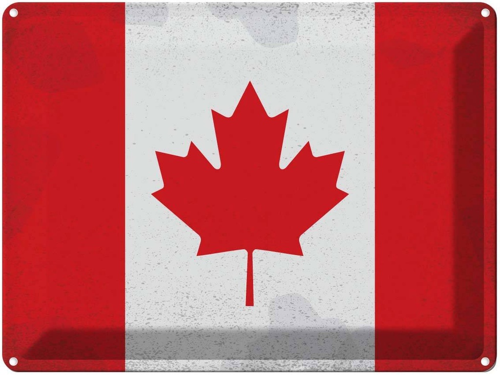 [LA-120100] Blechschild 30x40 cm Kanada Canada Flagge Fahne Wappen