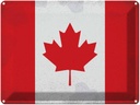 Blechschild 30x40 cm Kanada Canada Flagge Fahne Wappen