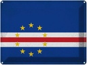 Blechschild 30x40 cm Kap Verde Cape Flagge Fahne Wappen