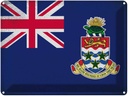 Blechschild 30x40 cm Cayman Islands Flagge Fahne Wappen