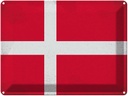 Blechschild 30x40 cm Dänemark Denmark Flagge Fahne Wappen