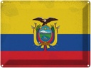 Blechschild 30x40 cm Ecuador Flagge Fahne Wappen
