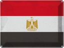 Blechschild 30x40 cm Ägypten Egypt Flagge Fahne Wappen