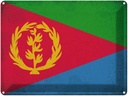 Blechschild 30x40 cm Eritrea Flagge Fahne Wappen