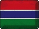 Blechschild 30x40 cm Gambia Flagge Fahne Wappen
