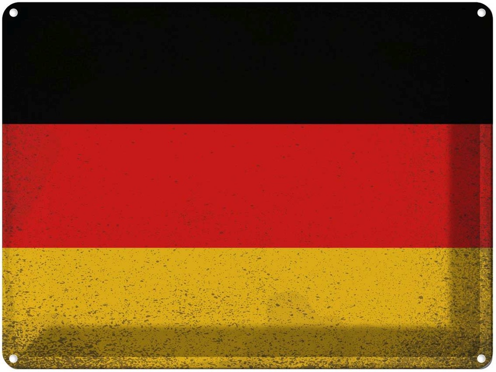 [LA-120141] Blechschild 30x40 cm Deutschland Germany Flagge Fahne Wappen