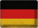 Blechschild 30x40 cm Deutschland Germany Flagge Fahne Wappen