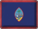 Blechschild 30x40 cm Guam Flagge Fahne Wappen