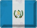 Blechschild 30x40 cm Guatemala Flagge Fahne Wappen