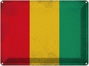Blechschild 30x40 cm Guinea Flagge Fahne Wappen
