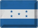 Blechschild 30x40 cm Hondura Honduras Flagge Fahne Wappen