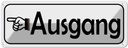 Blechschild 10x27 cm Ausgang linke Hand Warnschild Hinweisschild Sicherheit Vorsicht