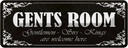Blechschild 10x27 cm Gents Room Geschenk