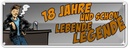 Blechschild 10x27 cm 18 Jahre und schon lebende Legende Spruch Zitat