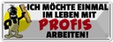 Blechschild 10x27 cm Einmal mit Profis arbeiten Dekoration Spruch Zitat