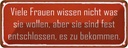 Blechschild 10x27 cm Frauen wissen nicht was wollen Männer Spruch Zitat