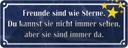 Blechschild 10x27 cm Freunde wie Sterne sind immer da Spruch Zitat