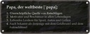 Blechschild 10x27 cm Papa der weltbeste Beschützer Familie Freunde