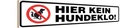 Holzschild 10x46 cm Verbot hier kein Hundeklo! Warnschild Hinweisschild