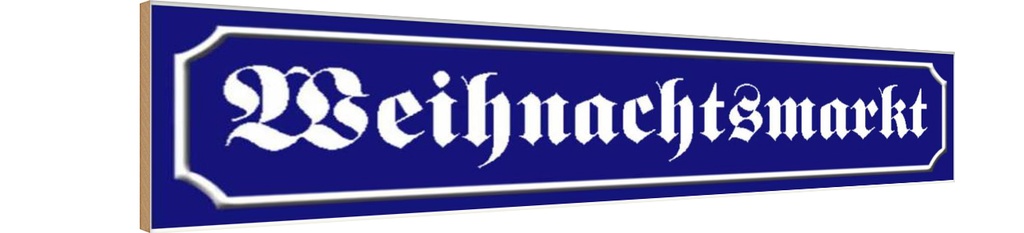 [LA-120596-H] Holzschild 10x46 cm Weihnachtsmarkt Weihnachten