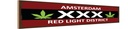 Holzschild 10x46 cm Amsterdam XXX red light district