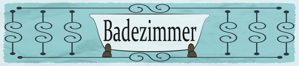 [LA-1814480-H] Holzschild 10x46 cm Badezimmer