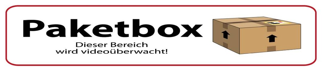 [LA-1814513-H] Holzschild 46x10 cm Paketbox Video
