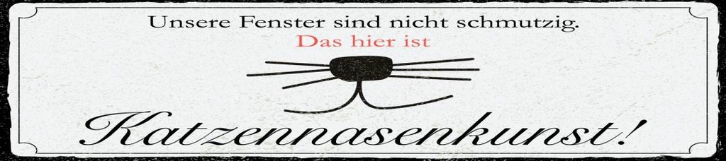 [LA-1814617-H] Holzschild 46x10 cm Katzennasenkunst
