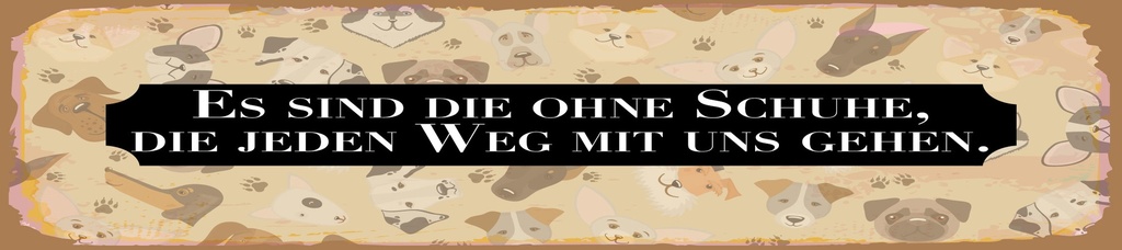 [LA-1814669-H] Holzschild 10x46 cm Es sind die ohne Schuhe
