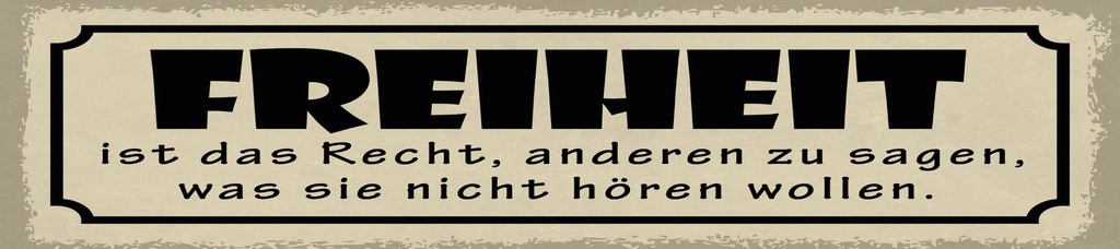 [LA-1814796-H] Holzschild 10x46 cm Freiheit ist das Recht