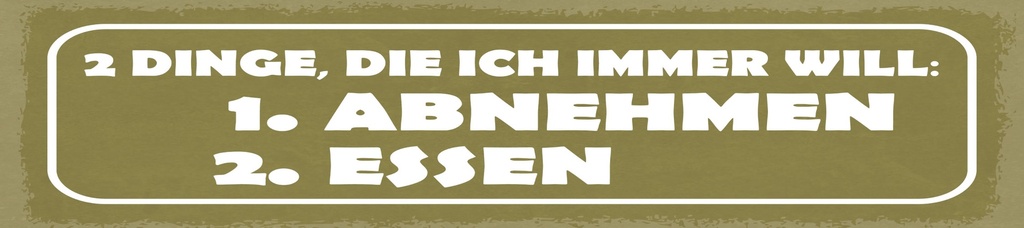 [LA-1814807-H] Holzschild 10x46 cm 2 Dinge die ich immer will