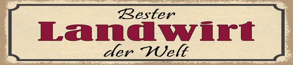 [LA-1814855-H] Holzschild 10x46 cm Bester Landwirt der Welt