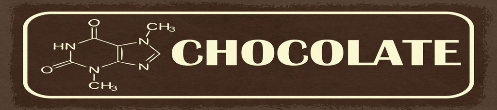 [LA-1814897-H] Holzschild 10x46 cm Chocolate Schokolade chemische Formel