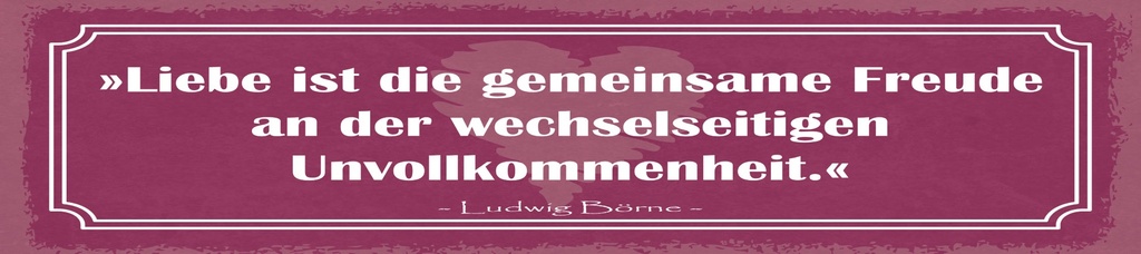 [LA-1815041-H] Holzschild 10x46 cm Zitat  Liebe ist die gemeinsame Freude