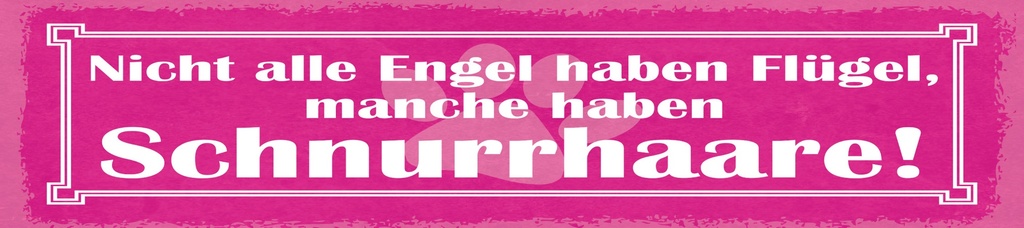 [LA-1815079-H] Holzschild 10x46 cm Nicht alle Engel haben Flügel Schnurrhaare