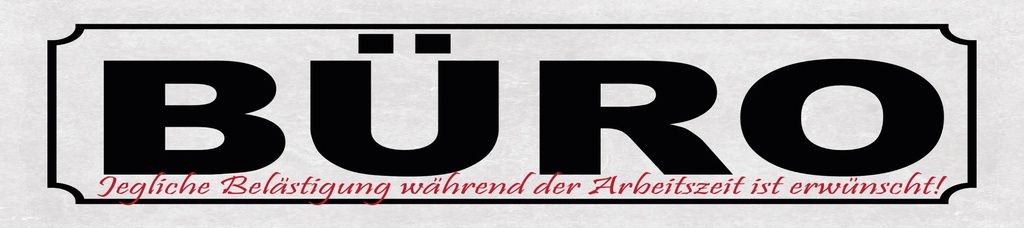 [LA-1815081-H] Holzschild 10x46 cm Büro Jegliche Belästigung während