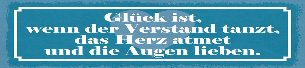 [LA-1815116-H] Holzschild 10x46 cm Glück ist, wenn der Verstand tanzt