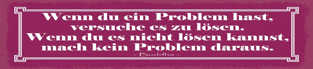 [LA-1815147-H] Holzschild 10x46 cm Zitat  Wenn du ein Problem hast